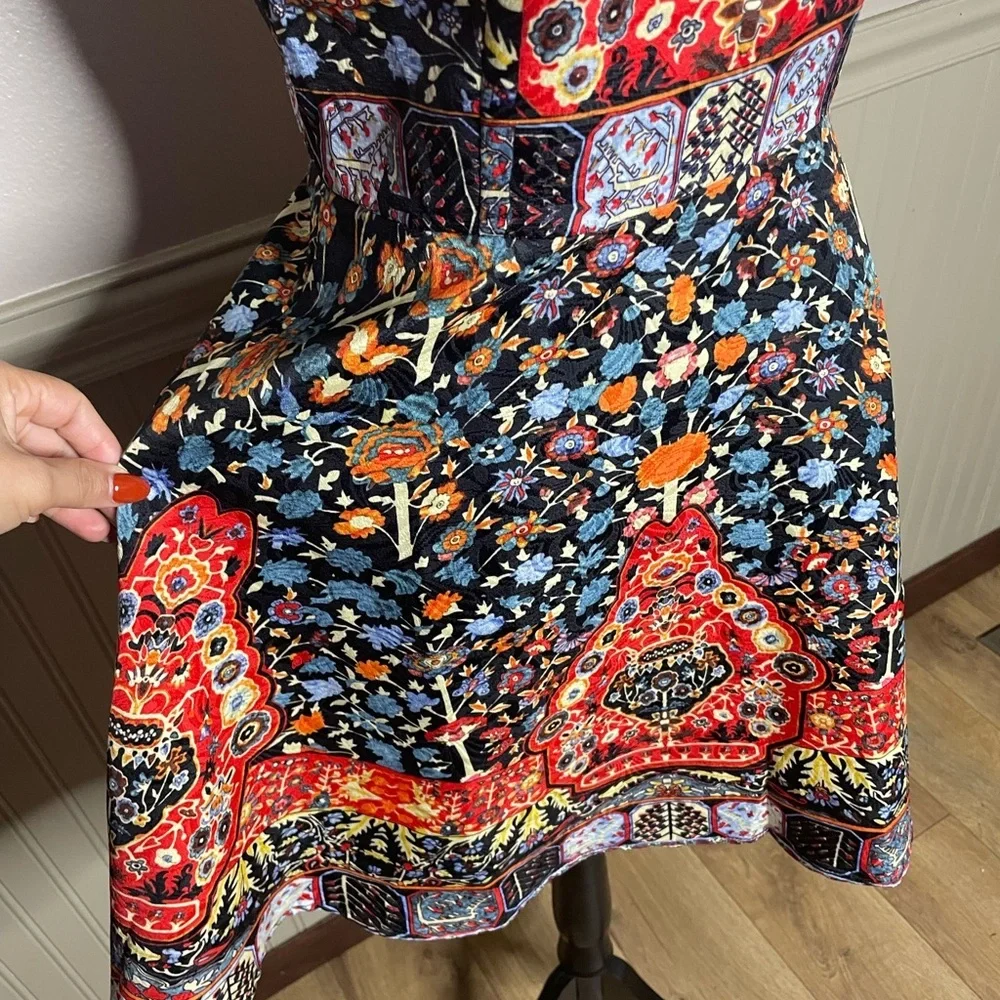 NWOT Vibrant Multicolor Sleeveless Mini Dress - Picture 6 of 15